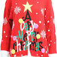 LUXE DIVA Women's Knitted Rudolph on wall Xmas Snowflake Ladies kids Reindeer Pom Jumpers