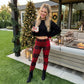 LUXE DIVA Warm Winter Knitted Leggings | Chunky Knit Christmas Lounge Wear Plus Size