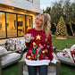 LUXE DIVA Ladies "Very Merry Christmas" Knitted Jumper Dress | Long Sleeve Festive Xmas Sweater