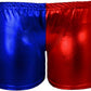 LUXE DIVA Kids Metallic Wet Look Hot Pants Womens Red Blue Shiny Halloween Summer Fancy Party Disco Wet Look Shorts