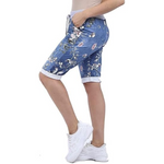 Load image into Gallery viewer, LUXE DIVA Italian Ladies Women&#39;s Turn-Up Shorts – Elastic Waist, Stylish, Comfortable Summer Wear UK Sizes 12-22 – Casual Fit Daily
