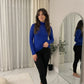 LUXE DIVA Women’s Plus Size Polo Roll Neck Jumper