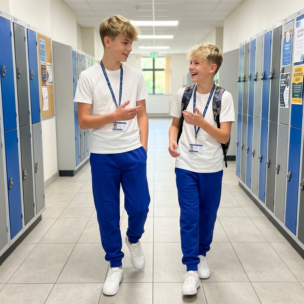 LUXE DIVA Boys Pack of 2 Fleece Jogging Bottoms Kids PE Tracksuit Trousers School Sportswear