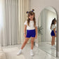 LUXE DIVA Girls Microfiber Dance Shorts Stretchy Kids Dancewear Activewear Shorts