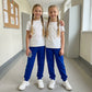 LUXE DIVA Girls Pack of 2 Fleece Jogging Bottoms Kids PE Tracksuit Trousers School Sportswear