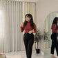 LUXE DIVA Women’s Plus Size Polo Roll Neck Jumper