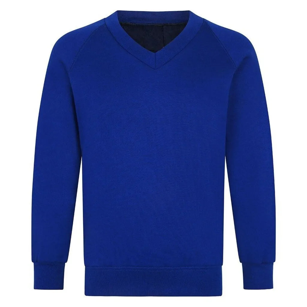 Kids Boys Girls  V Neck School Jumper Sweatshirt