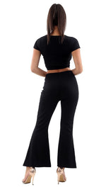 Load image into Gallery viewer, Women Ribbed Crop Loungewear Suit 2PCS Co-Ord Tracksuit
