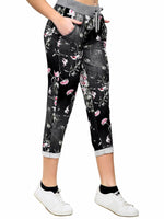 Load image into Gallery viewer, Women Joggers Italian Floral Print Trousers Casual Jogging Bottoms Ladies Pants
