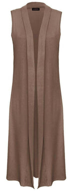 Load image into Gallery viewer, Ladies Sleeveless Long Maxi Cardigan Open Women Boyfriend Maxi Cardigan Wastcoat
