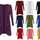 LUXE DIVA Women's Waterfall Cardigan Hanky Hem Jersey