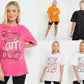 LUXE DIVA Women's Oversized Slogan T-Shirt Baggy Fit