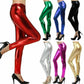 LUXE DIVA Women's Wet Look Shiny Full Length Leggings