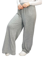 Load image into Gallery viewer, Womens Ladies Plus Size Plain Palazzo Wide Leg Flared Trousers Pants UK 8 TO 26
