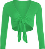 Load image into Gallery viewer, Women Tie Up Crop Shrug Wrap Bolero Ladies Cardigan Top Size
