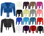 Load image into Gallery viewer, Women Tie Up Crop Shrug Wrap Bolero Ladies Cardigan Top Size

