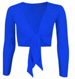 Load image into Gallery viewer, Women Tie Up Crop Shrug Wrap Bolero Ladies Cardigan Top Size
