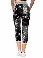 Load image into Gallery viewer, Women Joggers Italian Floral Print Trousers Casual Jogging Bottoms Ladies Pants
