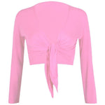 Load image into Gallery viewer, Women Tie Up Crop Shrug Wrap Bolero Ladies Cardigan Top Size
