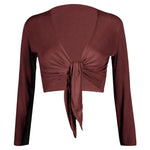 Load image into Gallery viewer, Women Tie Up Crop Shrug Wrap Bolero Ladies Cardigan Top Size
