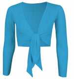 Load image into Gallery viewer, Women Tie Up Crop Shrug Wrap Bolero Ladies Cardigan Top Size
