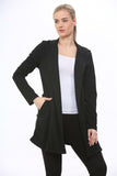 LUXE DIVA Women's Plus Size Longline Open Front Blazer