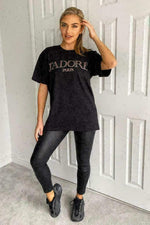 Load image into Gallery viewer, New Oversized Short Sleeve Ladies T- Shirt Top UK
