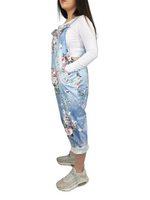 Load image into Gallery viewer, Ladies Women&#39;s Italian Lagenlook Sleeveless Cotton Front Pocket Design Dungarees
