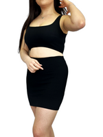 Load image into Gallery viewer, New Ladies Ribbed Crop Top Vest Mini Skirt Summer Co-Ord Set Two Piece

