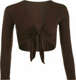Load image into Gallery viewer, Women Tie Up Crop Shrug Wrap Bolero Ladies Cardigan Top Size
