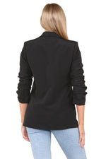 Load image into Gallery viewer, Woman’s fully lined blazer rouge sleeve collar dustar coat long Italian blazer
