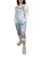 Load image into Gallery viewer, Ladies Women&#39;s Italian Lagenlook Sleeveless Cotton Front Pocket Design Dungarees
