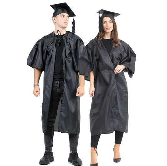 LUXE DIVA Graduation Gown and Mortarboard Hat Set Bachelor