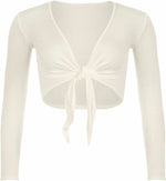 Load image into Gallery viewer, Women Tie Up Crop Shrug Wrap Bolero Ladies Cardigan Top Size
