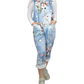LUXE DIVA Women's Italian Lagenlook Dungarees Jumpsuit
