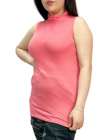 Load image into Gallery viewer, Women Turtle Neck Sleeveless Tops Bodycon Casual Shirt Jumper Top Plain Polo Neck
