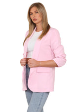 Load image into Gallery viewer, Woman’s fully lined blazer rouge sleeve collar dustar coat long Italian blazer

