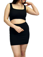 Load image into Gallery viewer, New Ladies Ribbed Crop Top Vest Mini Skirt Summer Co-Ord Set Two Piece
