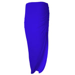 Load image into Gallery viewer, Ladies Ruched Slit Maxi Skirt Plain Stretchy Side Split Summer Party Long Skirt

