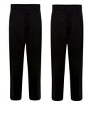 LUXE DIVA Boys School Trousers Wider Fit Half Elastic