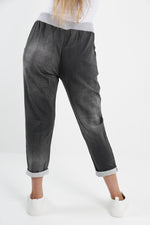 Load image into Gallery viewer, Women Joggers Italian Floral Print Trousers Casual Jogging Bottoms Ladies Pants
