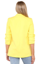 Load image into Gallery viewer, Woman’s fully lined blazer rouge sleeve collar dustar coat long Italian blazer
