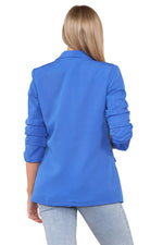 Load image into Gallery viewer, Woman’s fully lined blazer rouge sleeve collar dustar coat long Italian blazer
