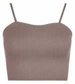 Load image into Gallery viewer, LUXEDIVA Womens Ladies Sleeveless Strappy Bandeau Plain Camisole Boobtube Bralet Crop Top
