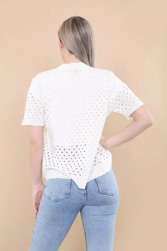 LUXEDIVA  Womens Crochet Knitted Short Sleeve Shrug Cardigan Ladies Open Top Plus 8-26 UK