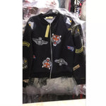 Load image into Gallery viewer, LUXEDIVA New Ladies Plus Size Printed Bomber Zip Up Long Sleeve Jackets 14-28
