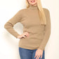 LUXE DIVA LADIES KNITTED POLO NECK JUMPER REMEL LABEL ( merry gold ) SUPER STRECH FINE KNIT POLO NECK
