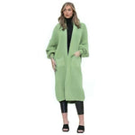 Load image into Gallery viewer, Ladies Oversized Long Cardigan Balloon Sleeve Chunky Ribbed Open Knitted Maxi Jumper Ladies Maxi Knitted Puff Sleeve 2 Pocket Cardigan Boyfriend Sweater Top UK One Size
