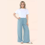 Load image into Gallery viewer, LUXEDIVA Womens Ladies Wide Leg Drawstring Palazzo Bottom Trouser Pant
