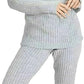 LUXE DIVA Ladies Chunky Cable Knitted Polo High Neck Top Leggings Lounge wear Suit Set